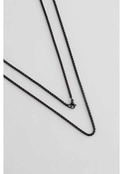 Minimal Tasarım Çelik Zincir Erkek Kolye