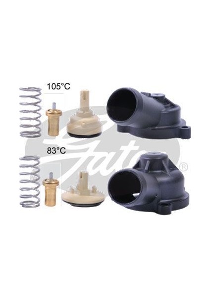 Termostat Gövdesi+Termostat Golf 5-Jetta-Touran Caxa 1,4 Tsi 2004- (Çiftli Takım)