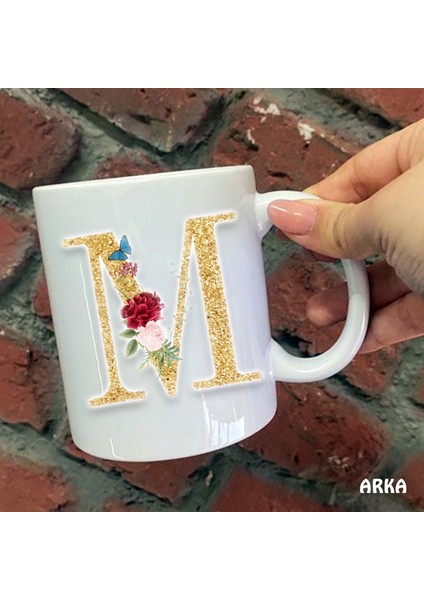 Size Özel M Harfli Seramik Baskılı Kupa Bardaklar fiyatları