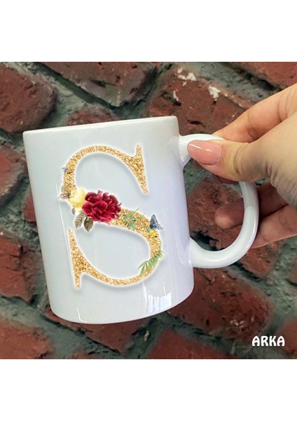 Size Özel S Harfli Seramik Baskılı Kupa Bardaklar fiyatları