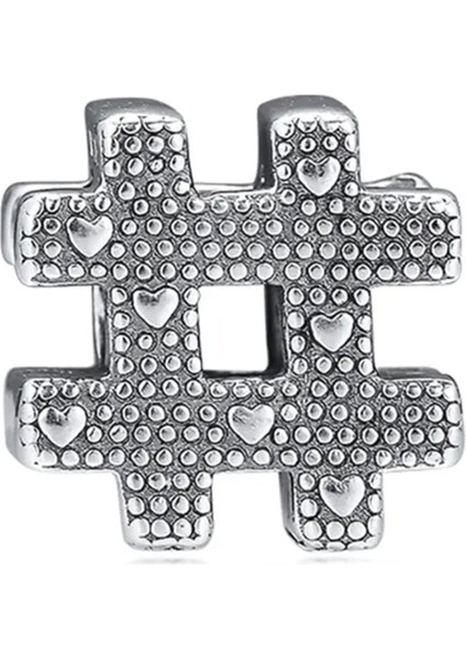 Hashtag Sembolü Gümüş Charm NUR-BL01069 modelleri