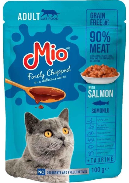 Kedi Yaş Mama Somonlu 100 gr