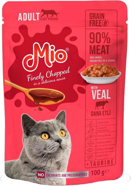 Kedi Yaş Mama Dana Etli 100 gr