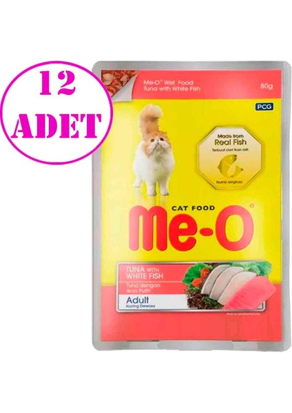 Meo Kedi Konservesi Ton Ve Alabalıklı 80gr 12 AD