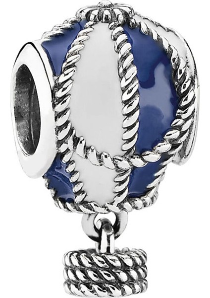 Mavi Balon Gümüş Charm NUR-BL01253