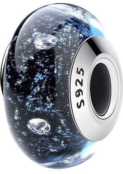 Murano Taşlı Gümüş Charm NUR-BL01114