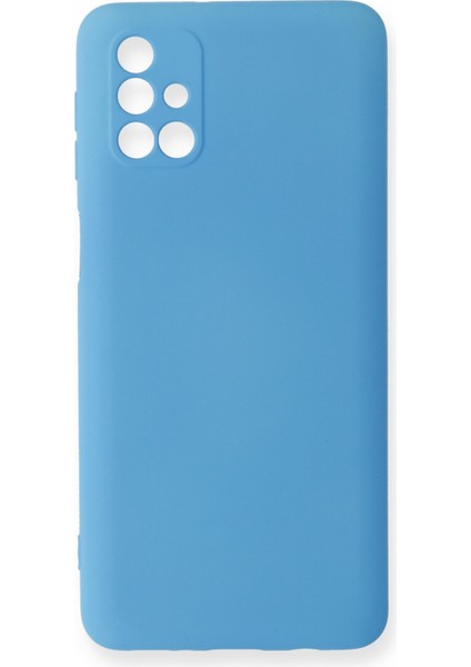 Samsung Galaxy M31S Kılıf Nano Içi Kadife Silikon - Mavi 300099