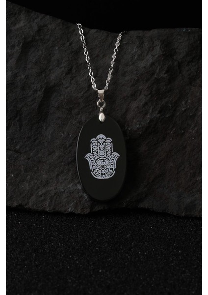 Fatma Ana Eli Akik Taşı Kolye