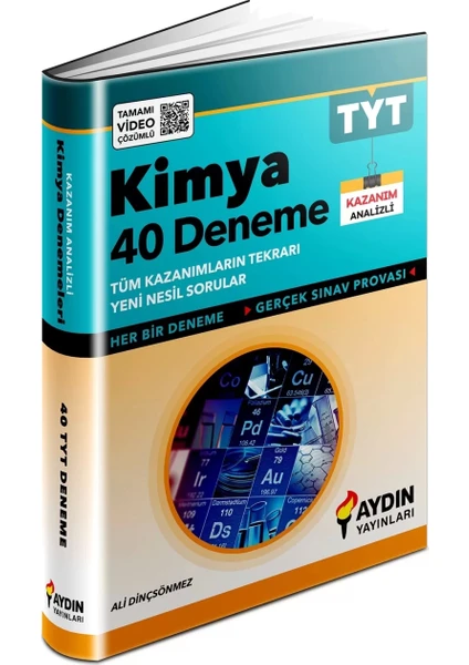 Aydın Yayınları TYT Kimya 40 Deneme