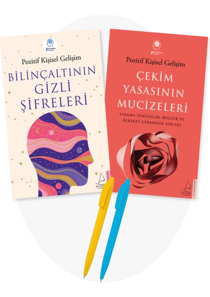 Bilinçaltının Gizli Şifreleri - Çekim Yasasının Mucizeleri - 2 Kitap - Ayşe Gülen + Alfa Moda Kalem