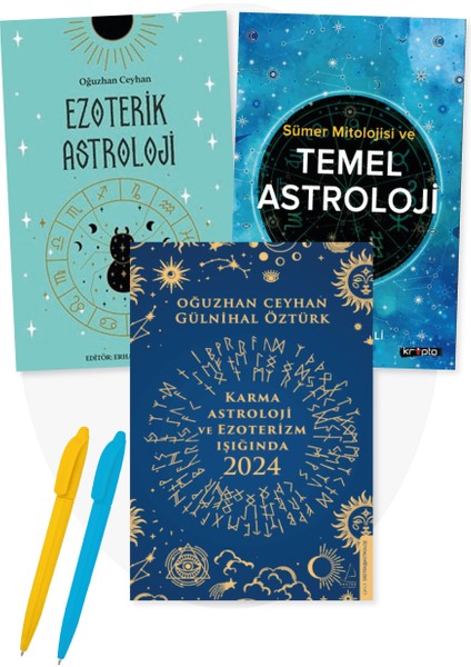 Ezoterik Astroloji + Temel Astroloji + Karma Astroloji ve Ezoterizm Işığında 2024 3'lü Set - Oğuzhan Ceyhan - Nuray Bilgili