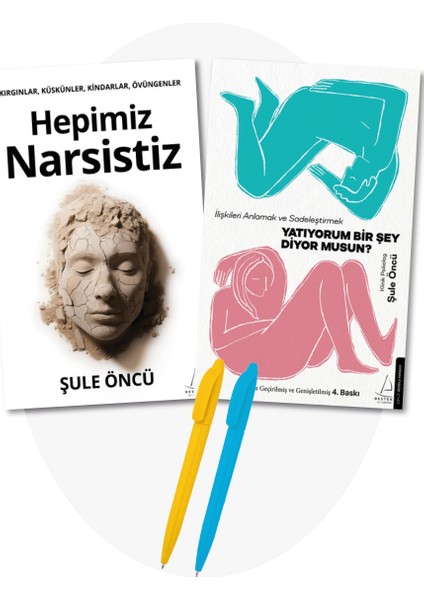 Hepimiz Narsistiz - Yatıyorum Bir Şey Diyor Musun? - 2 Kitap - Şule Öncü + Alfa Kalem