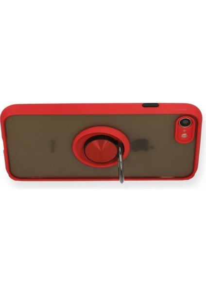 Iphone 7 Kılıf Montreal Yüzüklü Silikon Kapak - Kırmızı 300099 modelleri