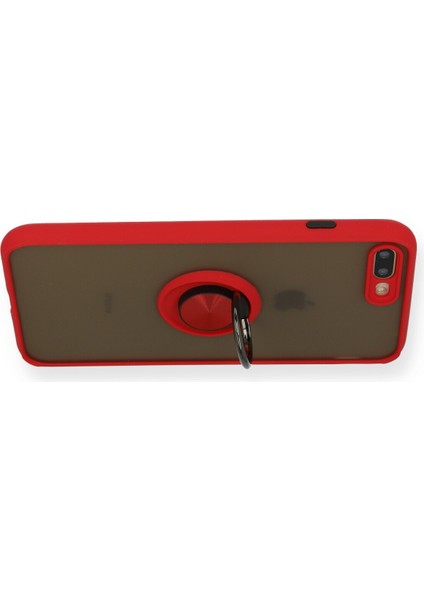 Iphone 8 Plus Kılıf Montreal Yüzüklü Silikon Kapak - Kırmızı 300099 modelleri