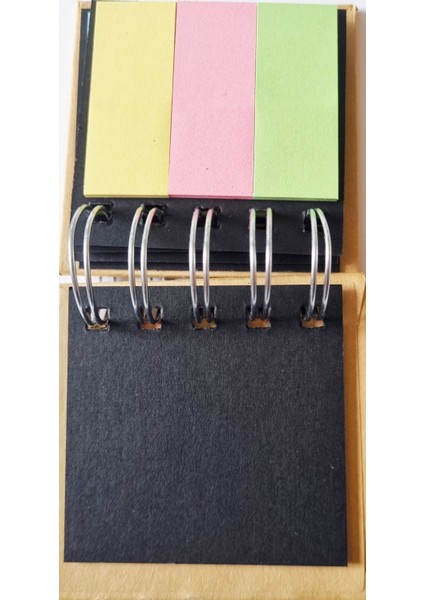 Tükenmeyen Yapışkan Postit Spiralli Mini Not Defteri Şeklinde 12 Parça 20'şer Sayfa 240 Adet 10X8CM fırsatları