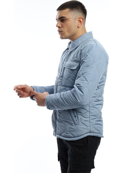Erkek Regular Fit Mont Mavi