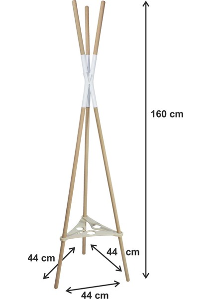 Ahşap Ayaklı Elbise Askısı-Ahşap Tasarım Portmanto 160 x 44 cm