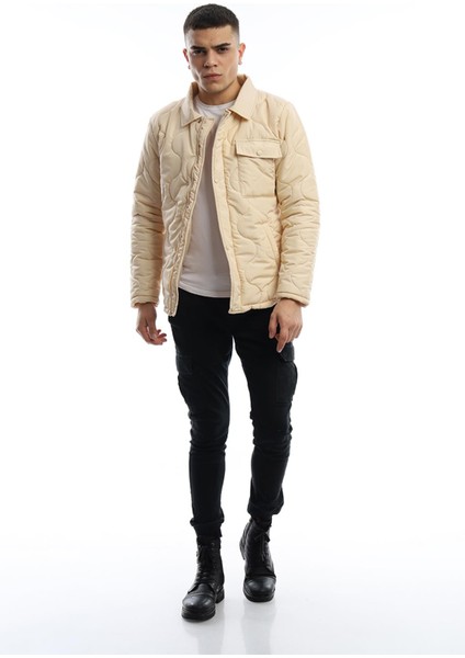 Erkek Regular Fit Mont Ekru modelleri