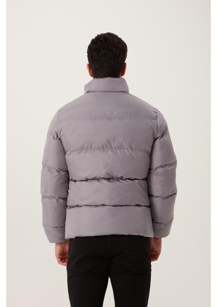 Erkek Regular Fit Şişme Mont Gri fırsatları