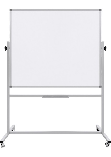 120X140 CM-360° Dönerli Ayaklı Çift Taraflı Tekerlekli Mobil Yazı TAHTASI-PAN302