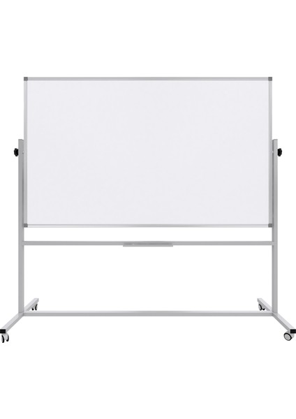 120X200 CM-360° Dönerli Ayaklı Çift Taraflı Tekerlekli Mobil Yazı TAHTASI-PAN303