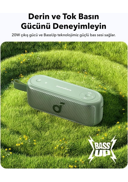 Soundcore Motion 100 Taşınabilir Bluetooth Hoparlör - 20W Stereo Ses -  Hi-Res - 12 Saate Varan Şarj - IPX7 Suya Dayanıklılık - Bluetooth 5.3 - Mavi (Anker Türkiye Garantili)