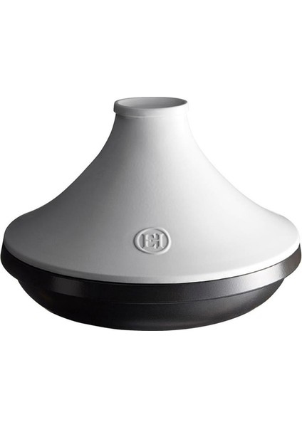 İnduksiyon Uyumlu Tajin 32cm 4 L Slate Beyaz Kapaklı/Slate