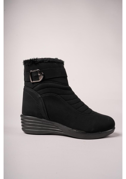 Moilsia Kadın Fermuarlı Bot 0012811MAT Siyah