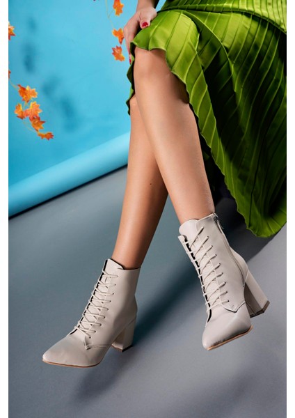 Lilethnora Kadın Topuklu Bot 0012333TEN Cilt fiyatları