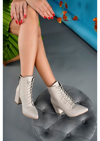 Lilethnora Kadın Topuklu Bot 0012333TEN Cilt fırsatları