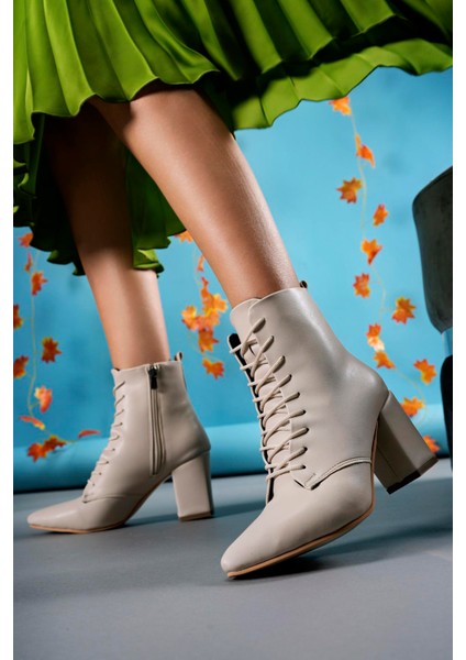 Lilethnora Kadın Topuklu Bot 0012333TEN Cilt indirimleri