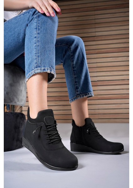 Anne Lastikli Bot 0012700MAT Siyah