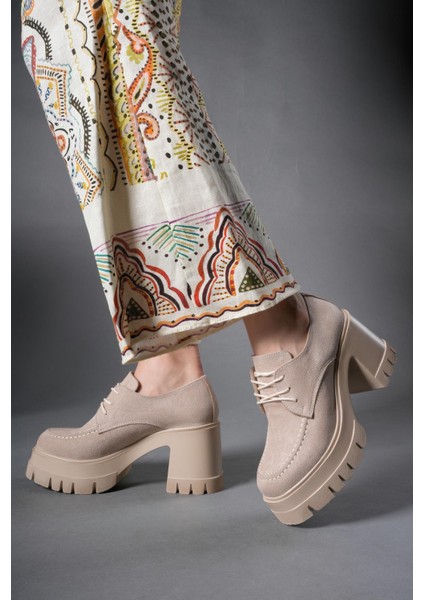 Enyfsera Kadın Loafer 0012507BEJ Süet modelleri