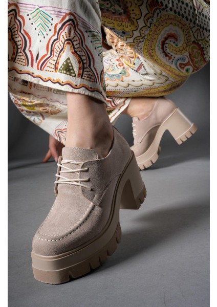 Enyfsera Kadın Loafer 0012507BEJ Süet fırsatları