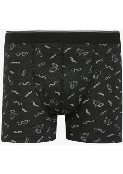 Desenli Siyah Erkek Boxer