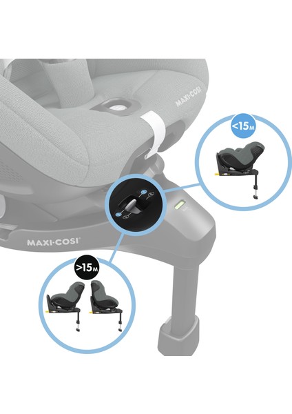 MaxiCosi Mica 360 Pro İSize Dünyanın İlk Kızaklı, Araç Dışına Çıkabilen Adac'Lı İsofix'Li 360 Dönebilir Yatabilir 018 Kg Bebek Oto Koltuğu Authentic Grey