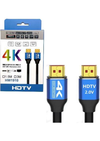 Sline FK0501-4K 1,5 Metre 4K HDMI Kablo Erkek-Erkek