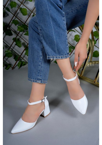 Kadın Topuklu Ayakkabı 00123801BEYAZ Cilt fiyatları