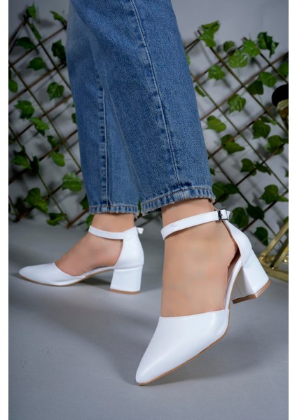 Kadın Topuklu Ayakkabı 00123801BEYAZ Cilt fırsatları