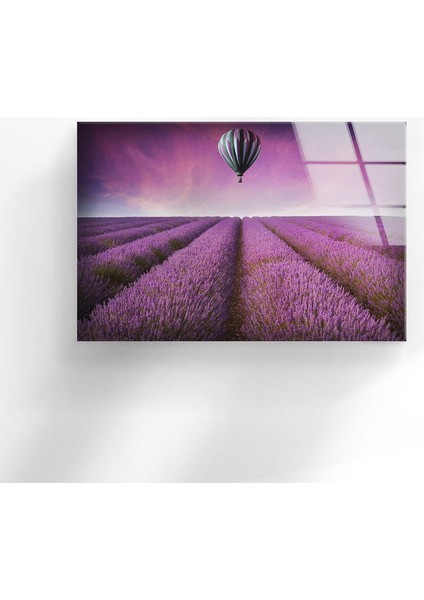 Uçan Balon Temperli Cam Duvar Tablosu