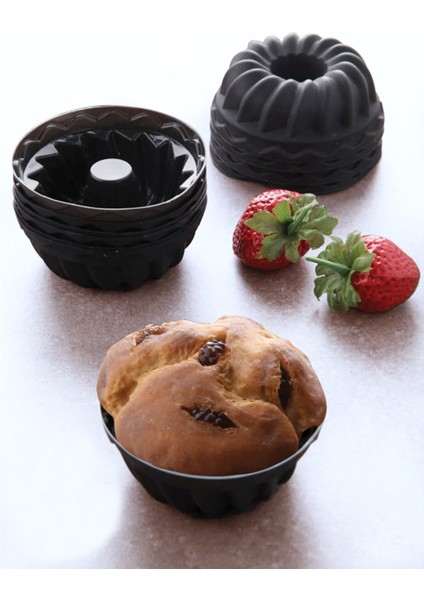 12 Li Yıkanabilir Mini Kek Muffin Pişirme Kalıbı, Silikon Muffin, Cupcake Kalıbı Karma