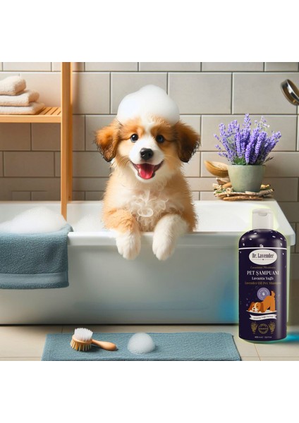 Dr. Lavender Kedi Köpek Koku Giderici Sprey 400 ml + Köpek Şampuanı 400 ml + Çubuklu Oda Kokusu 100 ml