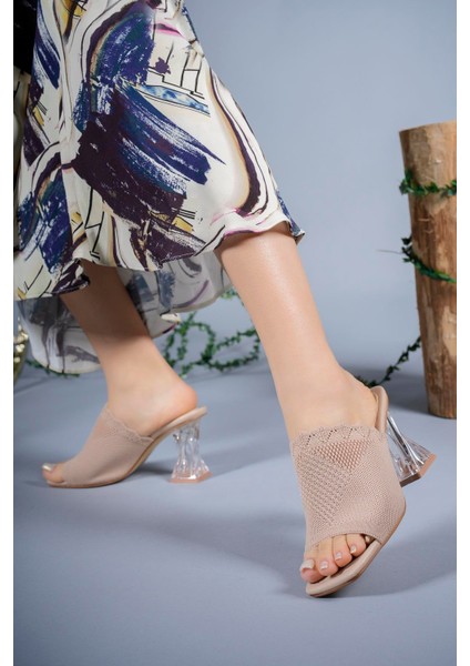 Kadın File Triko Terlik 00124800NUDE