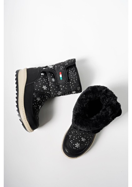 Ealgeth Çocuk Cırtlı Kar Botu 001290SIYAH Desenli modelleri