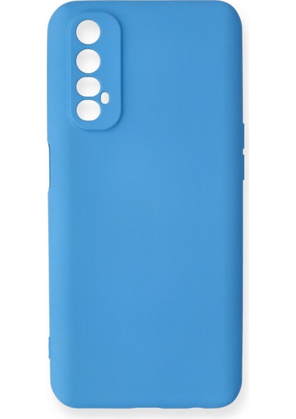 Realme 7 Kılıf Nano Içi Kadife Silikon - Mavi 300099