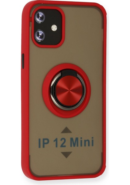 Iphone 12 Mini Kılıf Montreal Yüzüklü Silikon Kapak - Kırmızı 300099 fiyatları