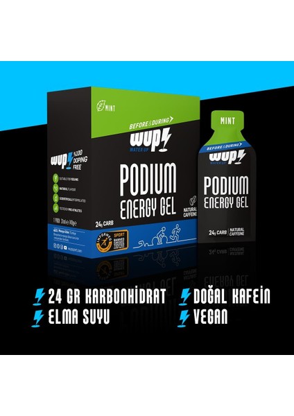 Podium Energy Gel Kafeinli Naneli Kutu (16 Adet)