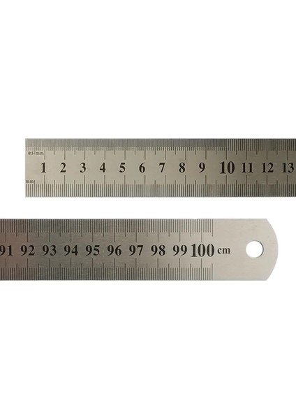 100 cm Çelik Cetvel Inç Ölçülü