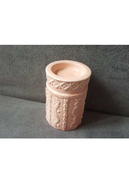 Örgü Kabartmalı Tealight Mumluk Silikon Kalıp K-352