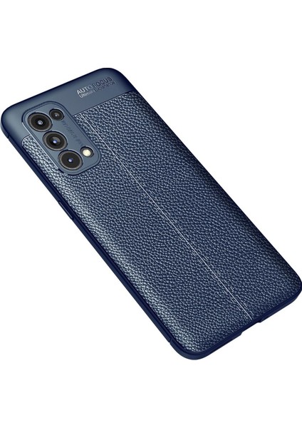 Oppo Reno 5 Pro Kılıf Focus Derili Silikon - Lacivert 300099 fiyatları